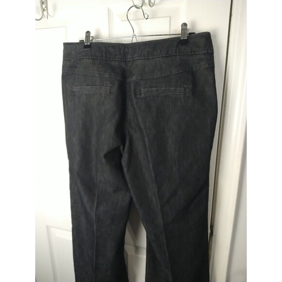 Kenneth Cole Reaction Woman 12 Black Wash Denim Boot Cut Jeans Casual Mid Rise - Picture 9 of 11